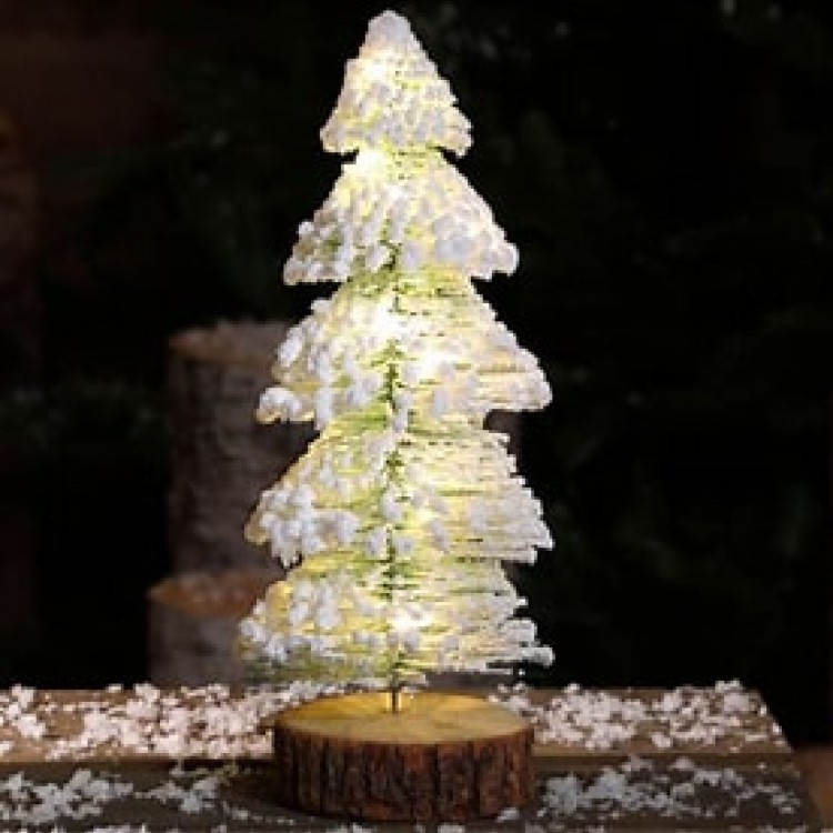 1020341 31CM WARM WHITE SNOWY TREE