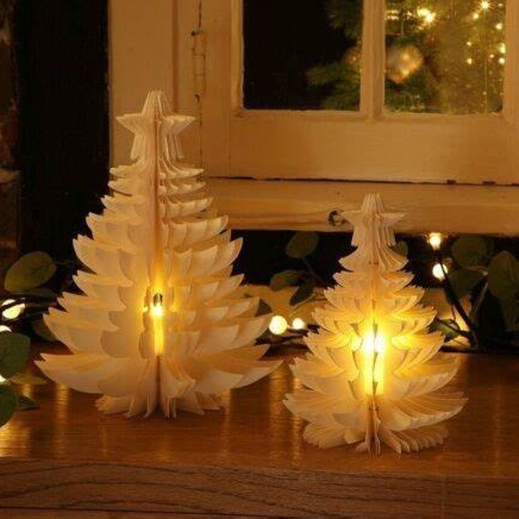 1023030 SET OF 2 PAPER TREES