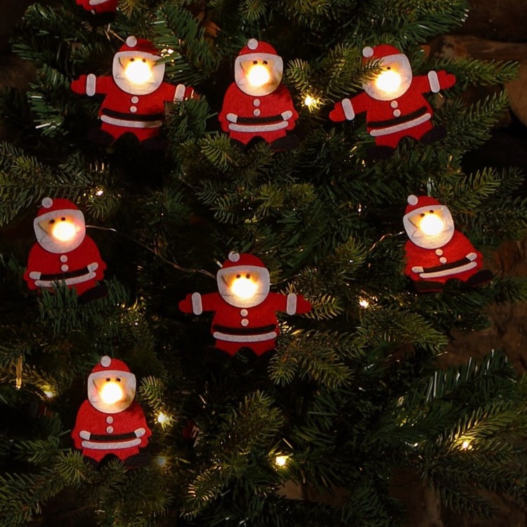 1023051 10 SANTA STRING LIGHTS