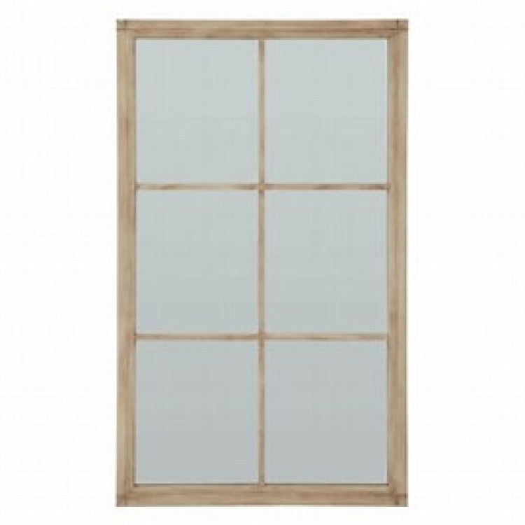 23337 Washed wood large mirror
