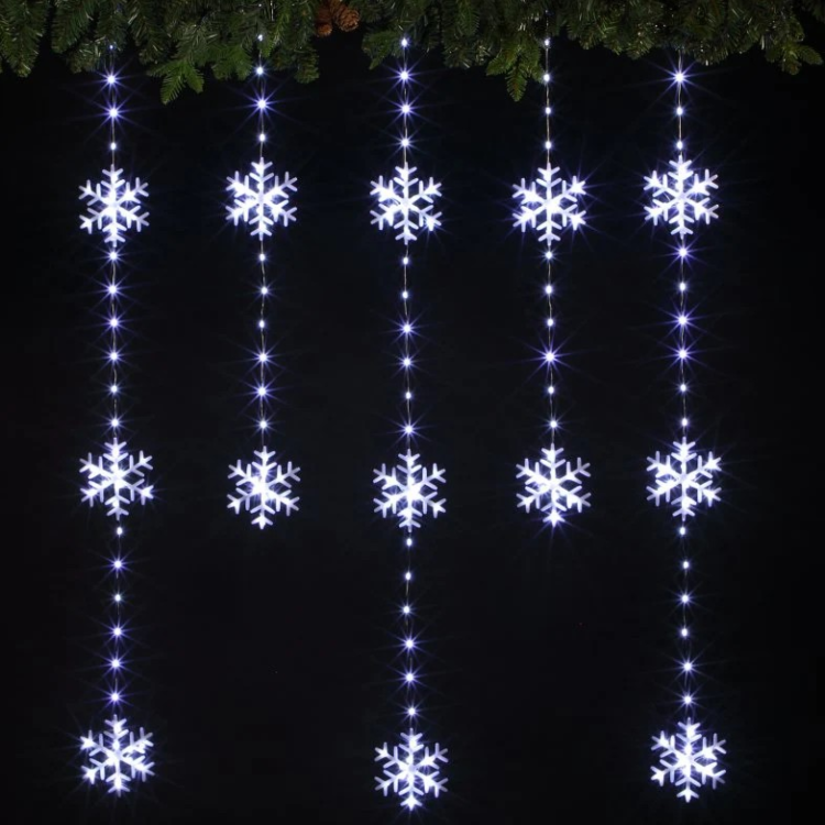 2523002 snowflake curtain lights