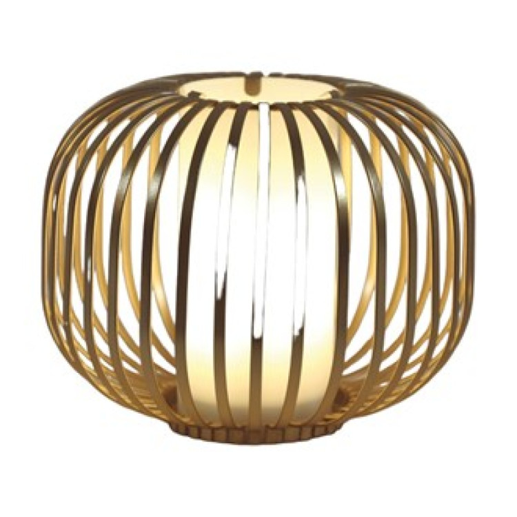 33027 GOLD CAGE LANTERN LAMP