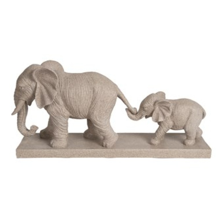 33365 STONE EFFECT ELEPHANR FAMILY