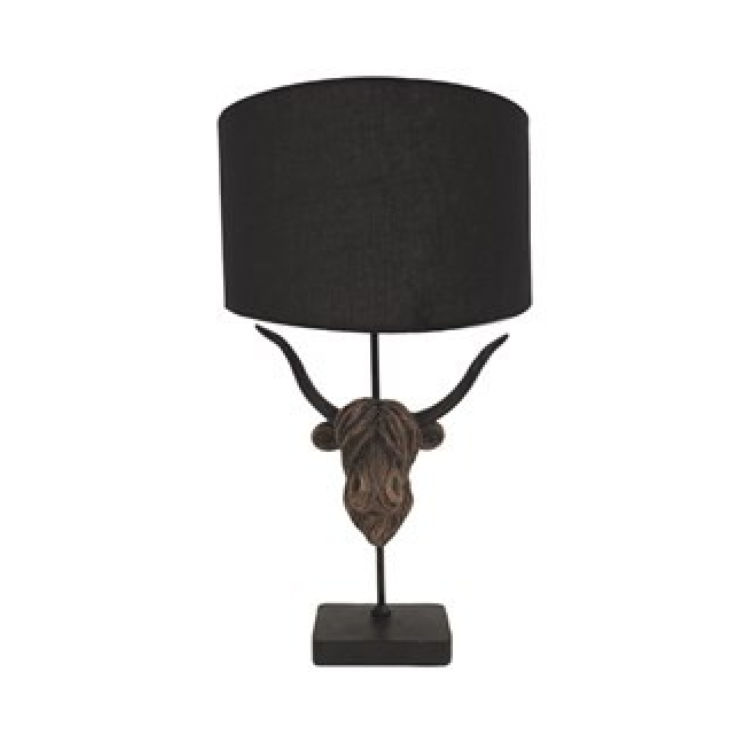 33457 HIGHLAND COW LAMP