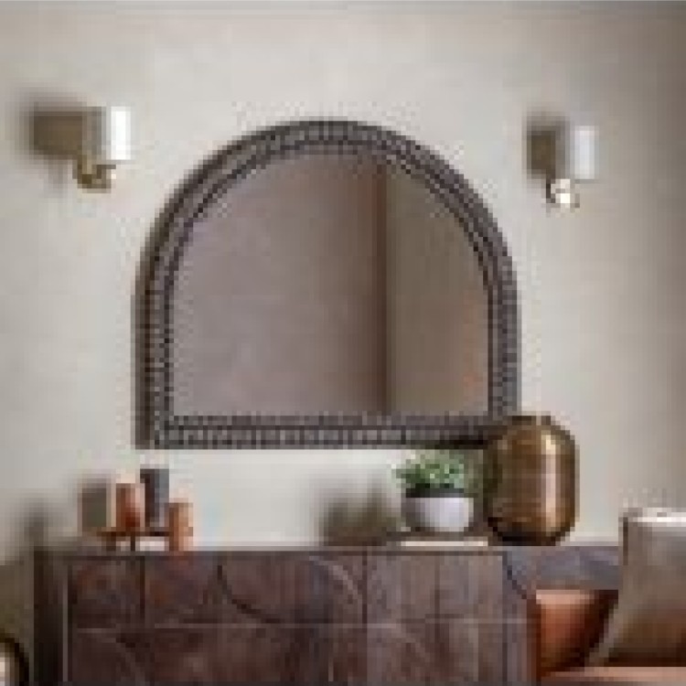 567882 Pimlico arch overmantle black wash 1200X1000MM
