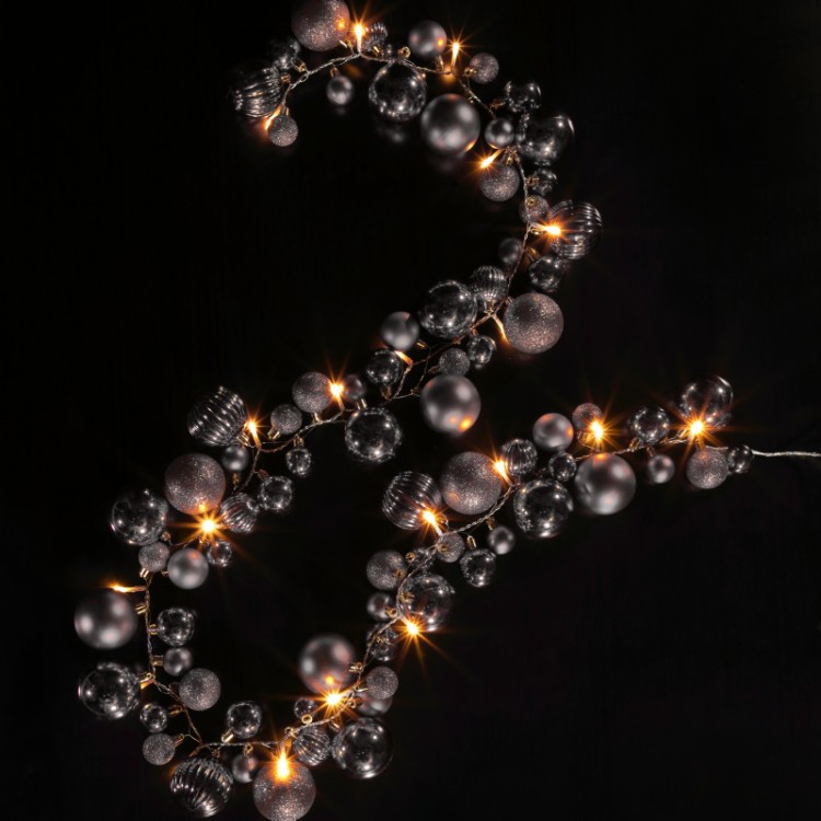 5723001 SILVER BAUBLE CLUSTER GARLAND