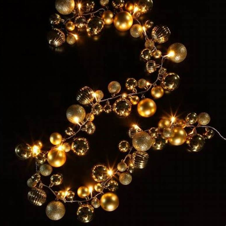 5723002 GOLD BAUBLE CLUSTER GARLAND