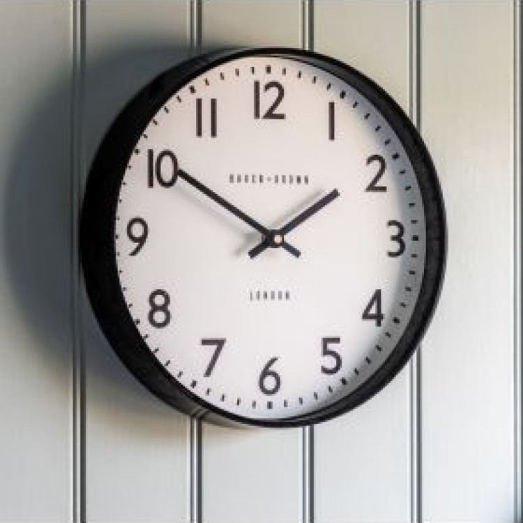 580850 NORTON WALL CLOCK BLACK 30CM