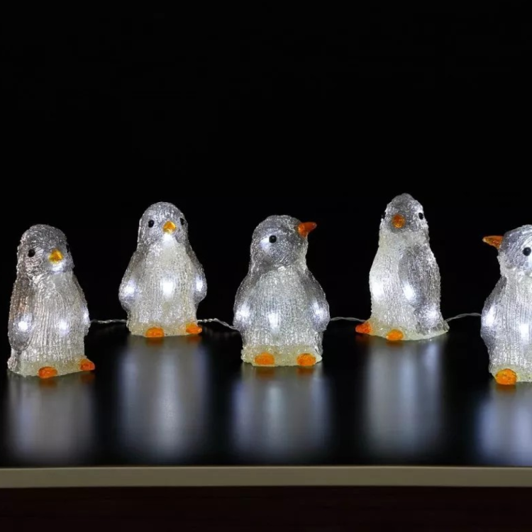 6920326 5 ACRYLIC PENGUIN LIGHTS