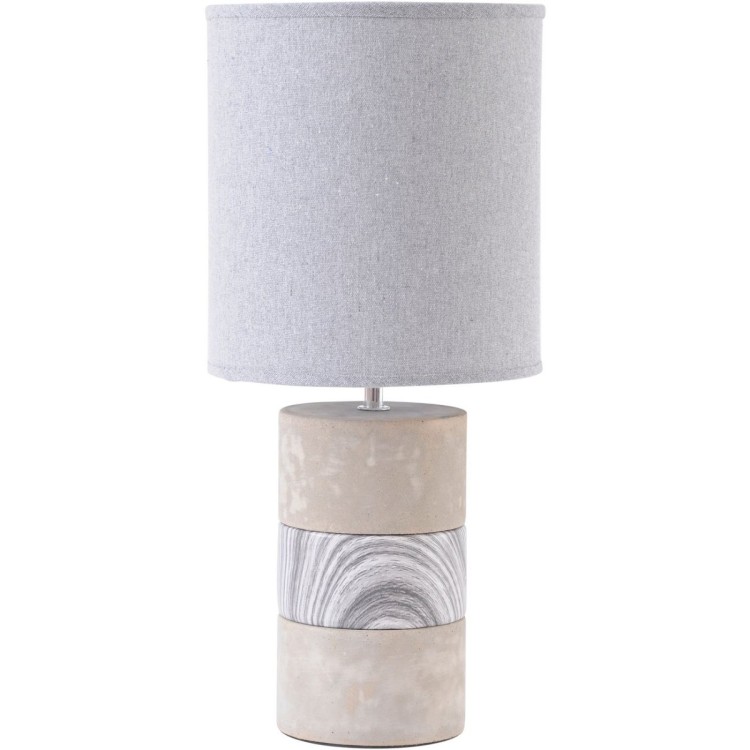 703171 CONCRETE & PORCELAIN LAMP W. SHADE
