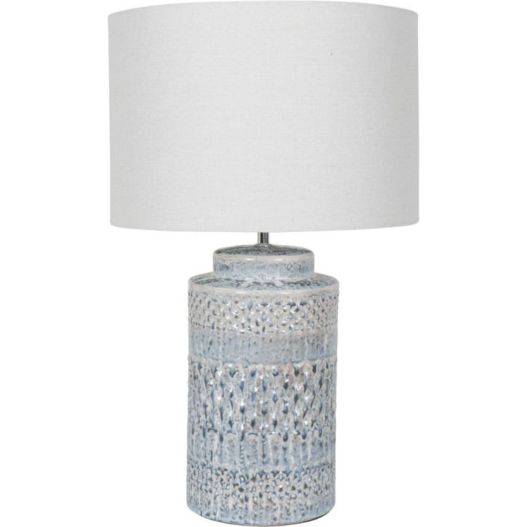 704862 STORMY SKY GLAZE LAMP & SHADE