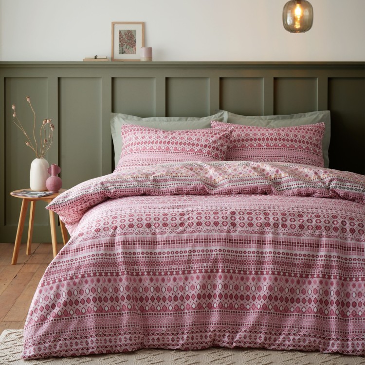 BRUSHED FAIRISLE KING DUVET SET 