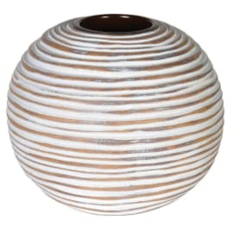 CCY003 WHITE WASHED CANDLE HOLDER