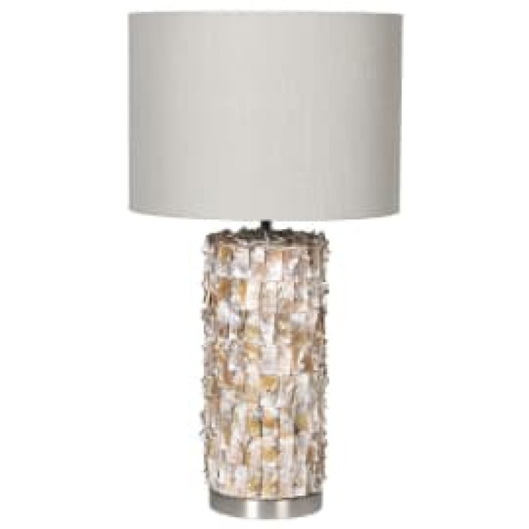 CDL009 PEARL CERAMIC LAMP W/SHADE