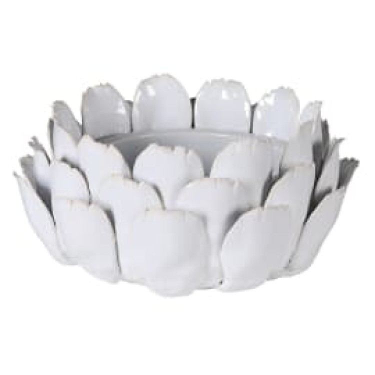 CGT025 LRG WHITE CANDLE HOLDER