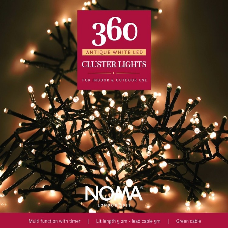 4921750 CLUSTER LIGHTS ANTIQUE WHITE 360