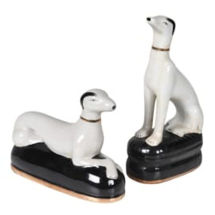 CZH064 SET OF 2 WHIPPET DOGS