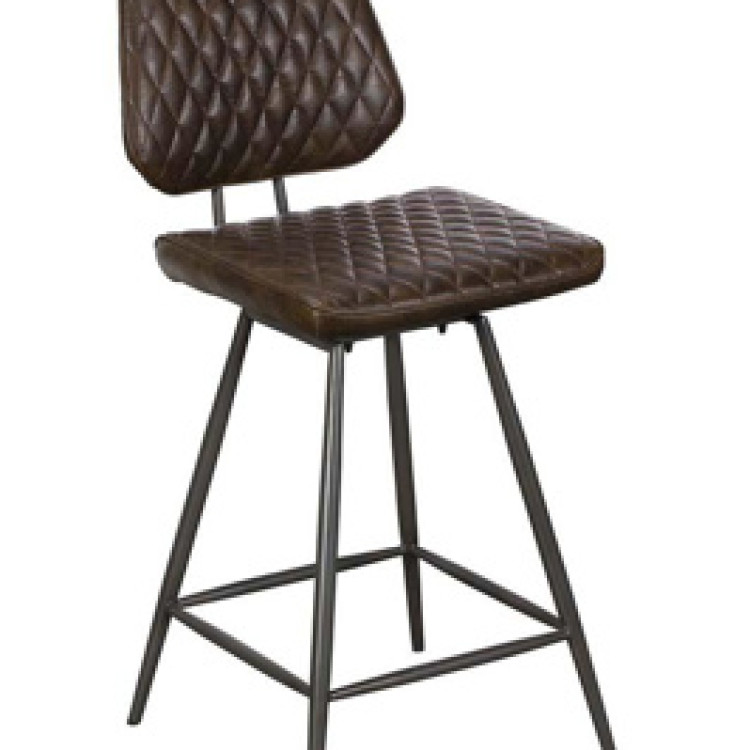 C181 DALTON COUNTER CHAIR DARK BROWN