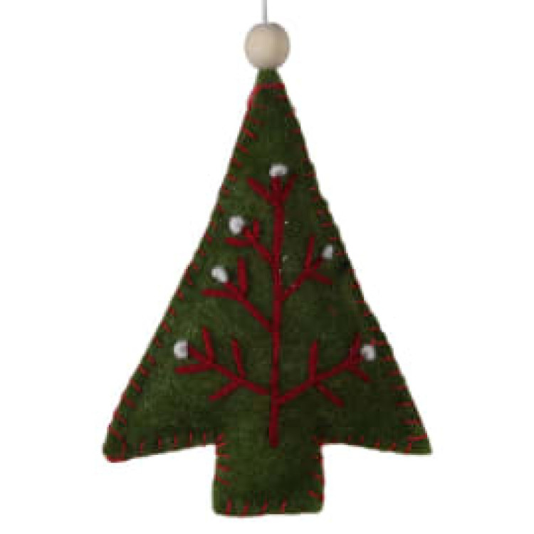 DST084 GREEN TREE HANGING DECORATION