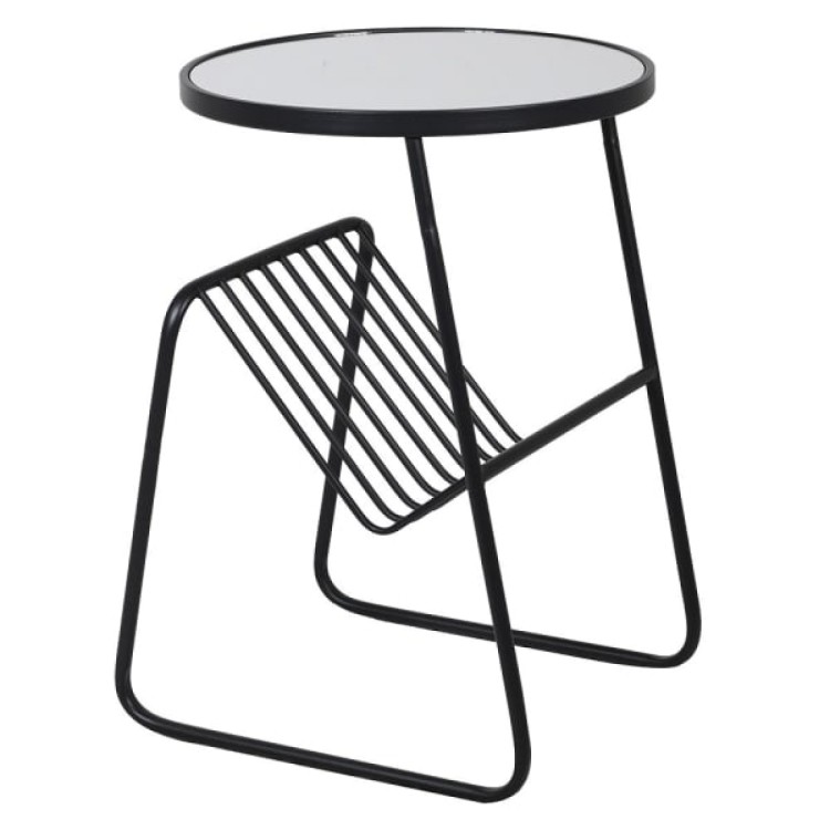 FBA187 side table with magazine rack