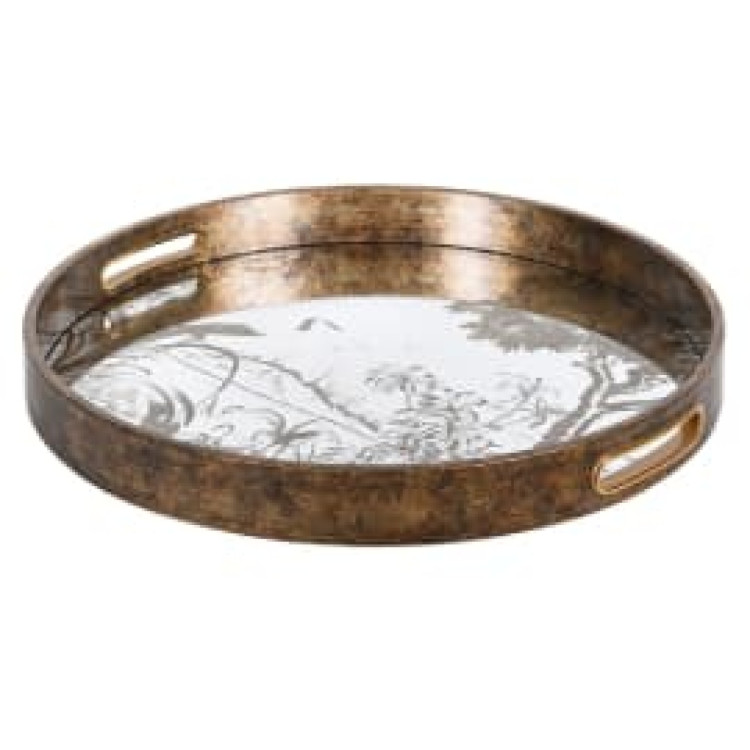 FXH091 GOLD GRASSES TRAY