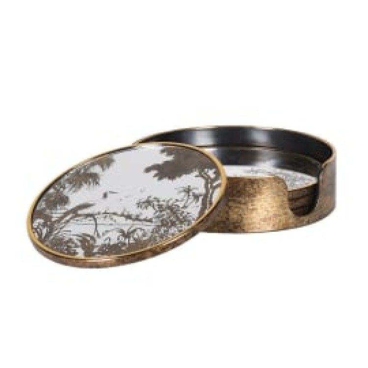 FXH092 GOLD GRASSES COASTER
