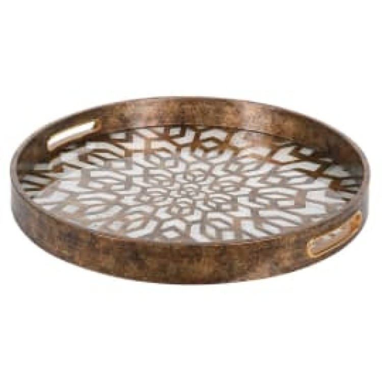 FXH093 ANT GOLD MASAIC TRAY