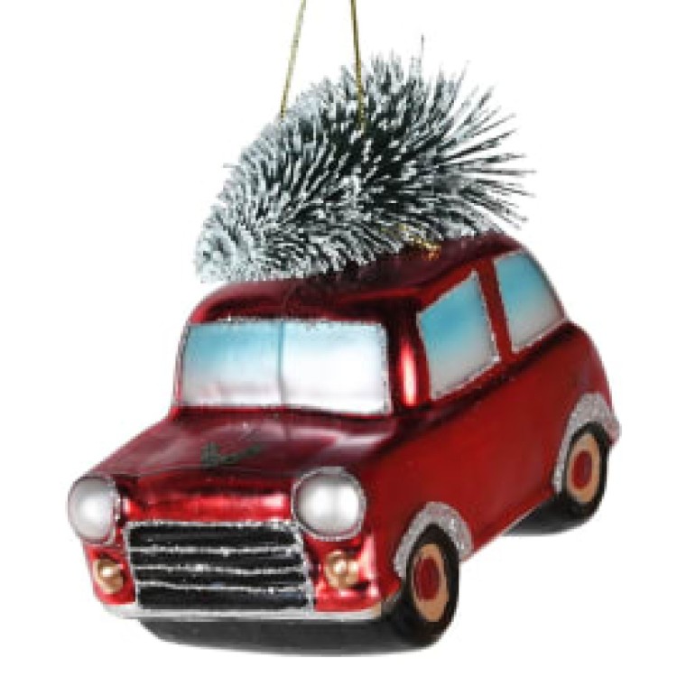 GSY457 GLASS CAR BAUBLE