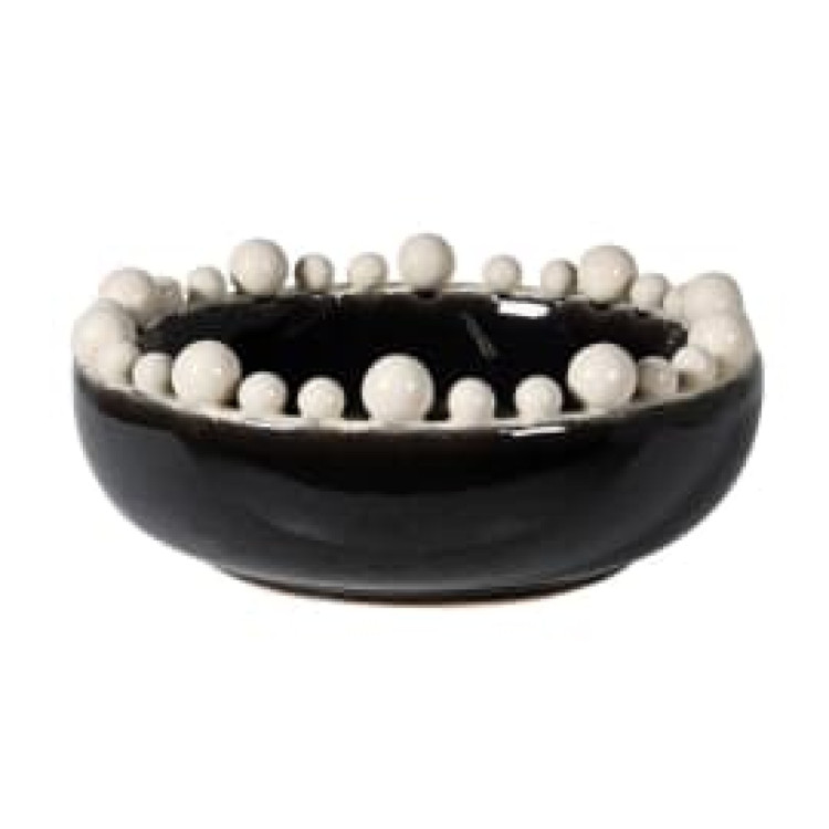 HSH119 BLK & CRM BOBB EDG BOWL