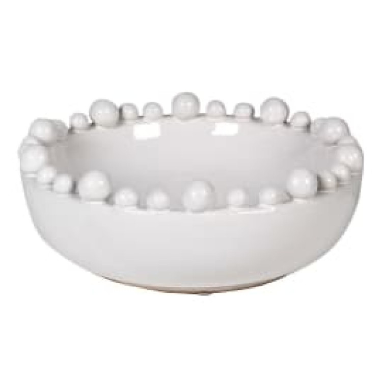 HSH136 WHITE BOBBLE BOWL