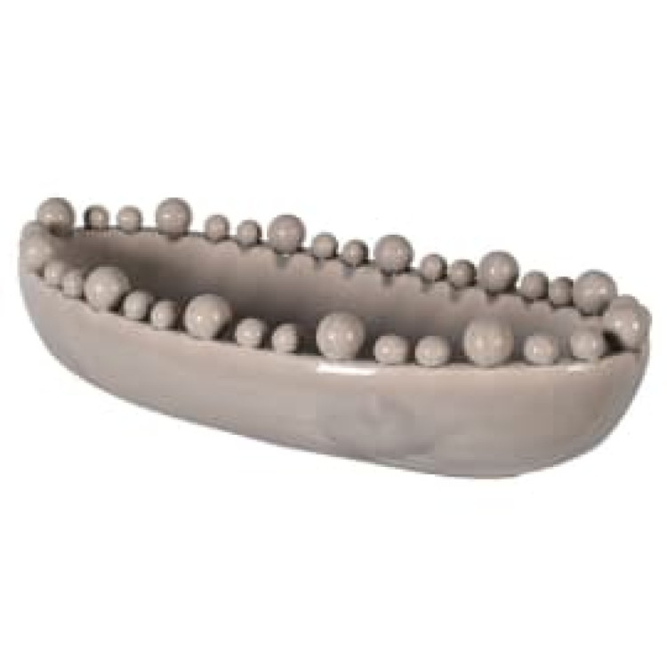 HSH148 CREAM OVAL BOBBLE BOWL