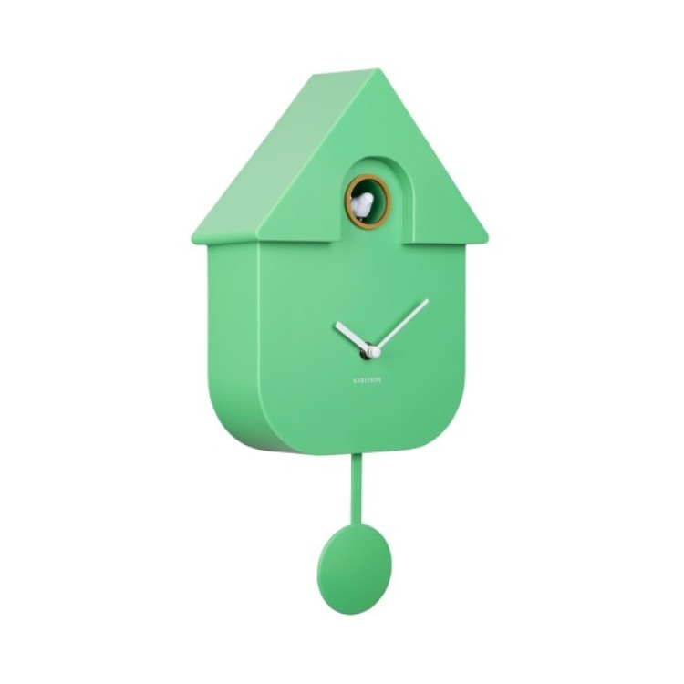 KA5768BG MODERN CUCKOO CLOCK BRIGHT GREEN