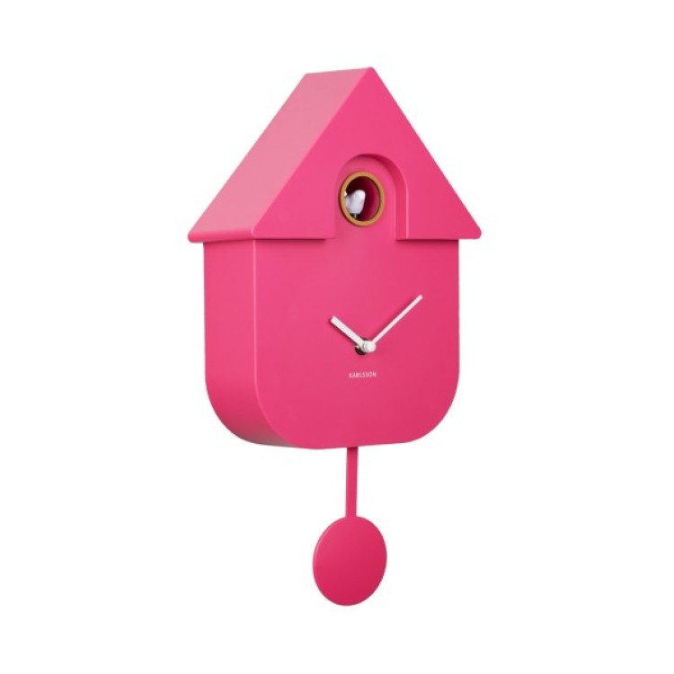 KA5768BP MODERN CUCKOO CLOCK BRIGHT PINK
