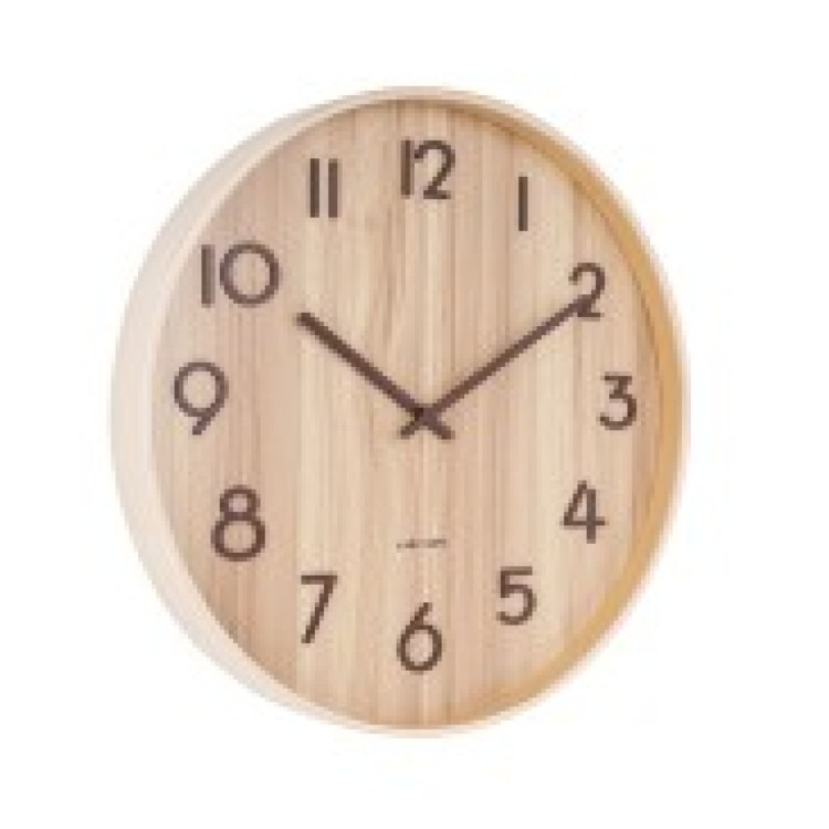 KA5809WD WALL CLOCK LIGHT BASSWOOD