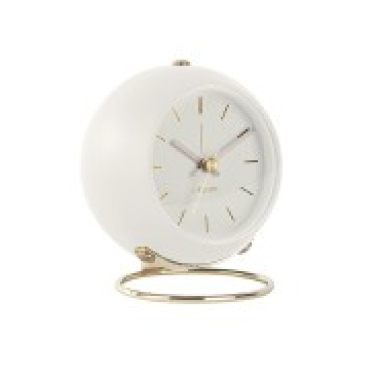 KA5833WH ALARM GLOBE NIRVANA CLOCK  WHITE