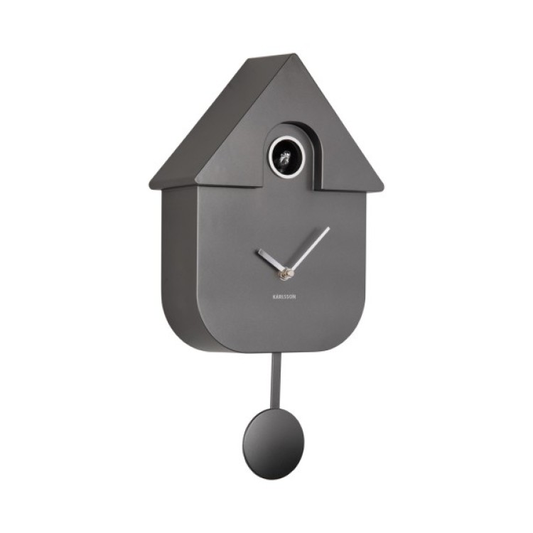 KA5867DG MODERN CUCKOO CLOCK METALLIC DARK GREY
