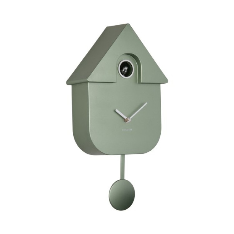 KA5867GR MODERN CUCKOO CLOCK METALLIC DARK GREEN
