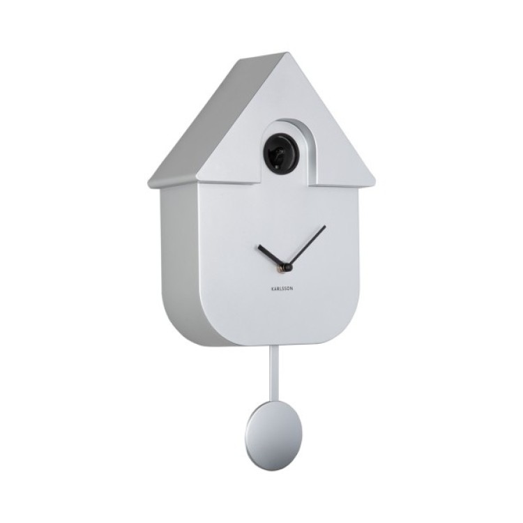 KA5867SI MODERN CUCKOO CLOCK METALLIC SILVER