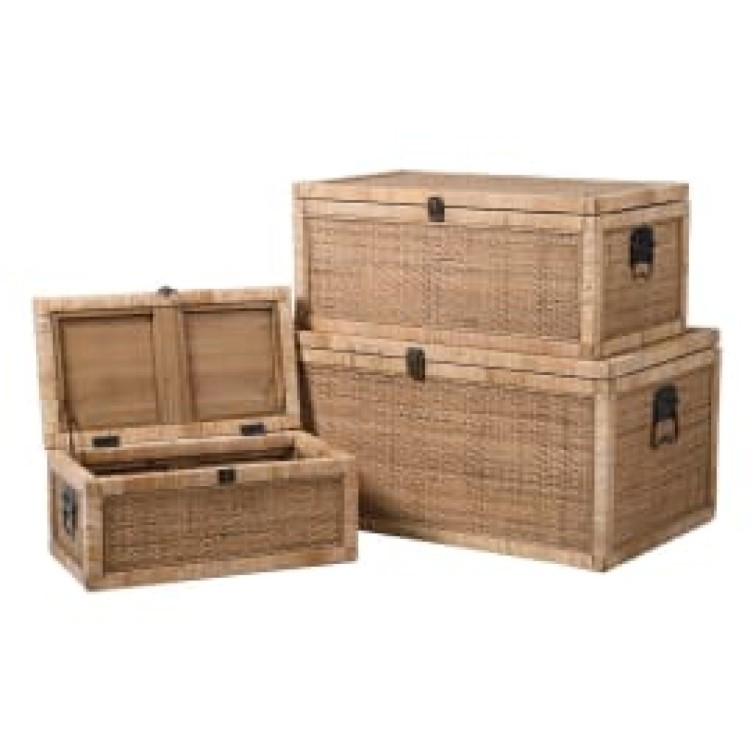 LCK599M MED RATTAN TRUNK