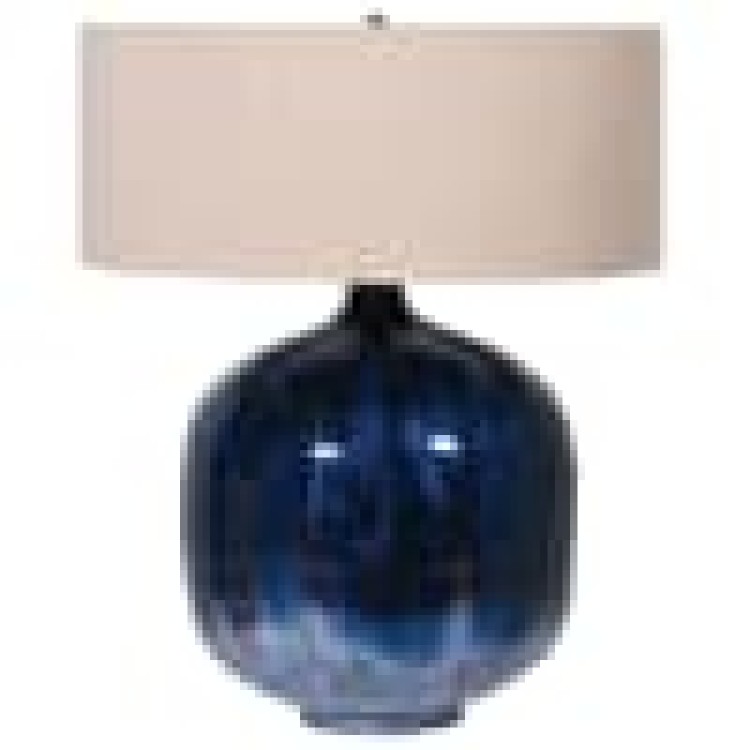 NDA265 TANZANITE ENAMEL LAMP W/SHADE