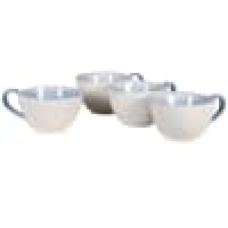 QHU306 S/4 BLUE/WHITE CUPS