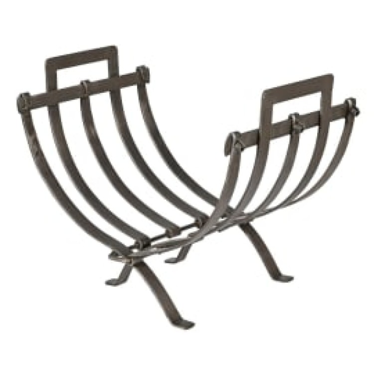 QPI004 PEWTER LOG BASKET HOLDER