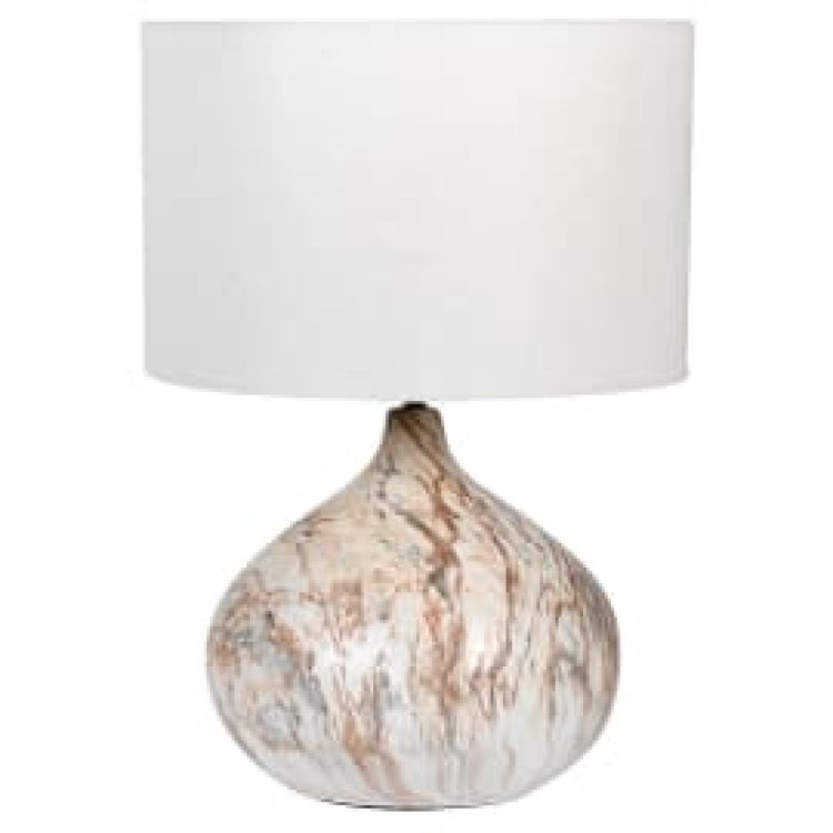 RLM024 BROWN/BLUE LAMP LINEN SHADE