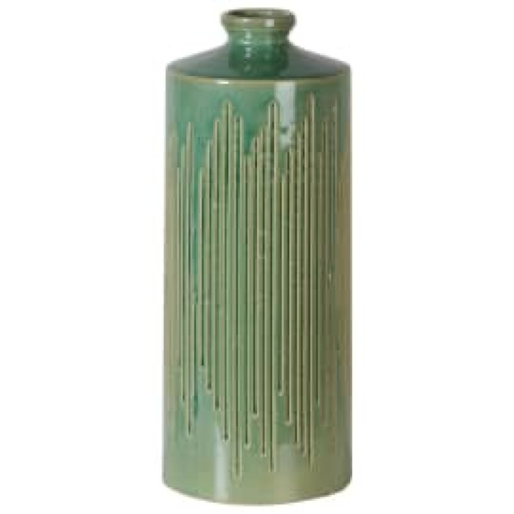 SDA055 MED YELLOW/GREEN BOTTLE VASE