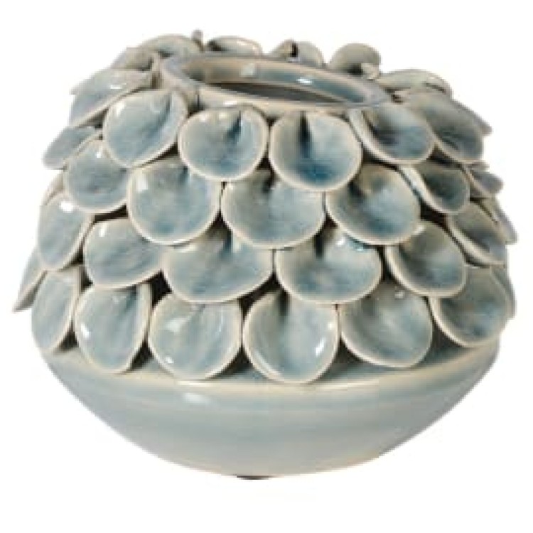 SDA089 SOFT BLUE PETAL VASE
