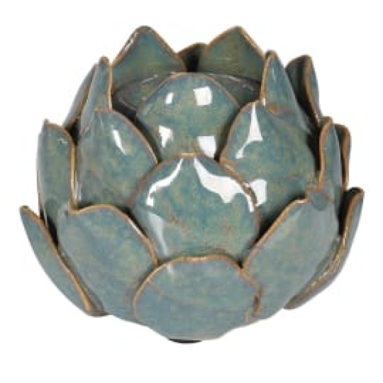 SDA261 GREEN LOTUS CANDLEHOLDER