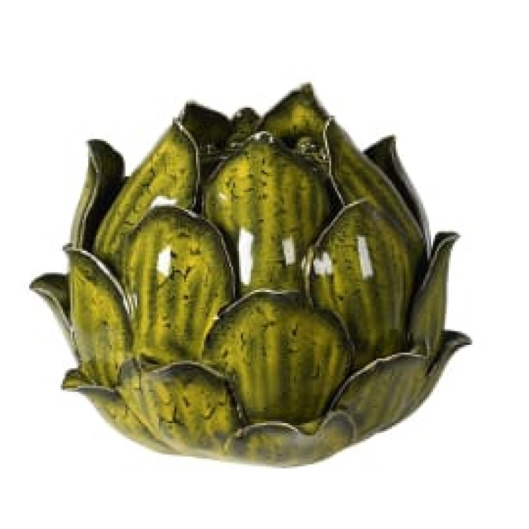 SYN005 GREEN ARTICHOKE CANDLEHOLDER