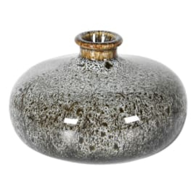 SYN018 GREY CERAMIC ROUND VASE