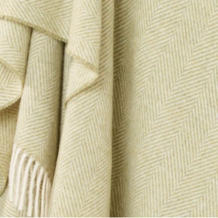 T0755/A60 HERRINGBONE/SAGE THROW
