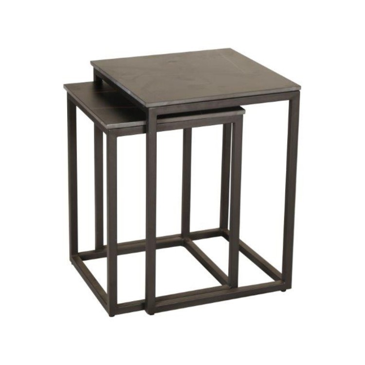 TYLER S/2 NEST TABLES BLACK AND GOLD